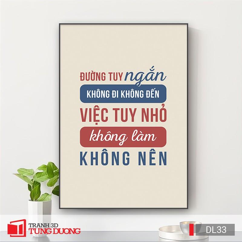 Tranh treo tường động lực văn phòng câu nói slogan truyền cảm hứng, tranh canvas trang trí DL07