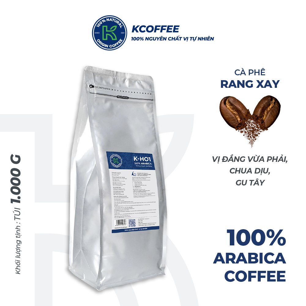 Cà phê rang xay K-Coffee Arabica chuẩn xuất khẩu K-HO1