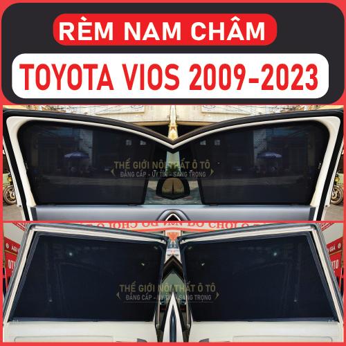 Rèm che nắng nam châm Xe Toyota Vios Bộ 4 tấm chắn nắng chuẩn form xe, nam châm hút mạnh