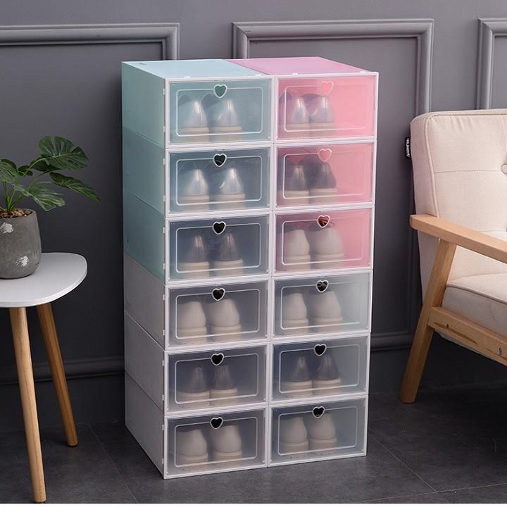 Hộp để giày nắp nhựa cứng ,Hộp Đựng giầy lắp ghép cao cấp size nam