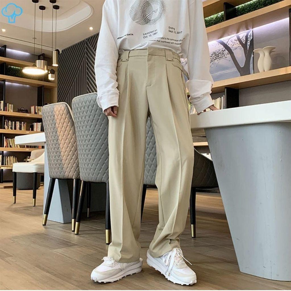 Quần tây ống rộng nam nữ TILAA FASHION quần âu vải ống suông Unisex phong cách Hàn Quốc QR001
