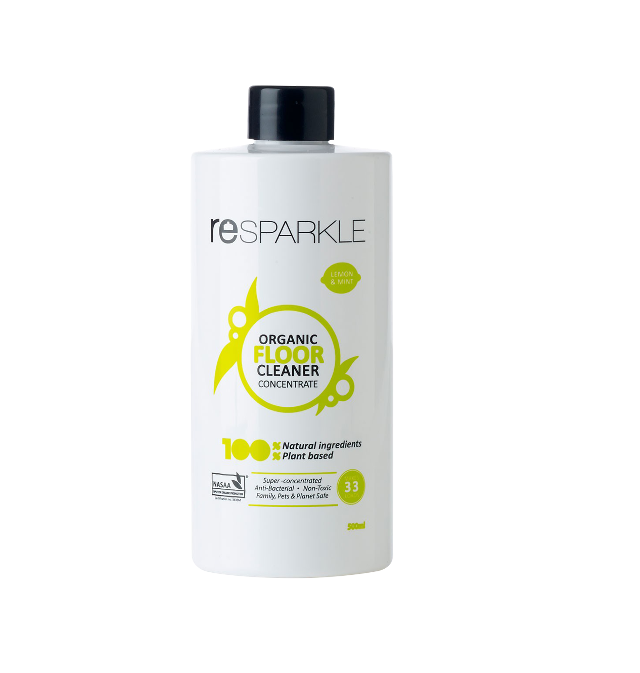 Nước Lau Sàn Hữu Cơ Đậm Đặc Resparkle 100% Organic Úc - Chai 500ml