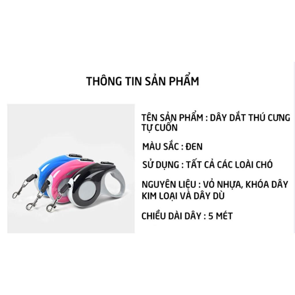 5 mét Dây rút tự động cho thú cưng vừa và đại ( chó dưới 35kg