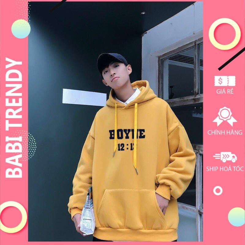 Áo hoodie nam nữ áo khoác Boyne unisex nỉ phong cách ovesize siêu đẹp Form Rộng – ST17 - babitrendy