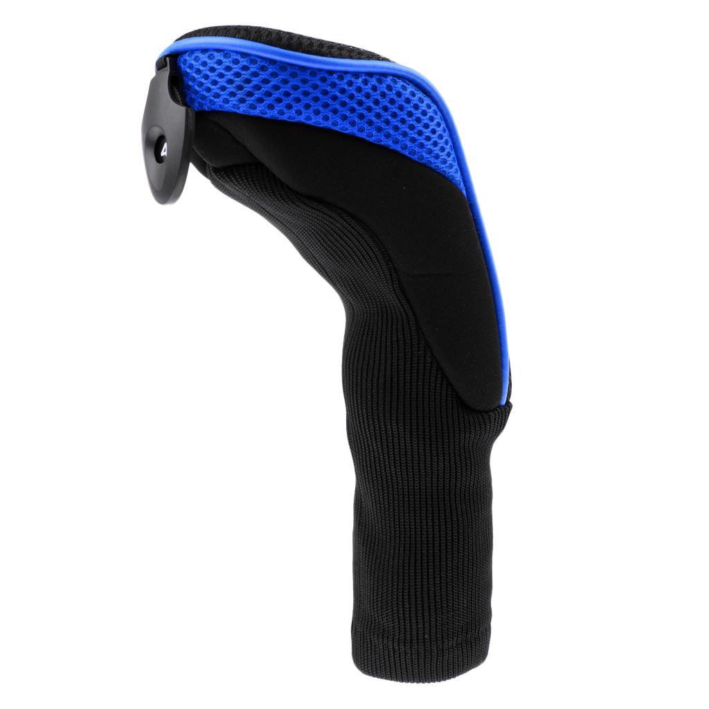 3Pcs Long Neck Headcover Golf Club Rescue Head Covers Golf Hybrid Headcovers