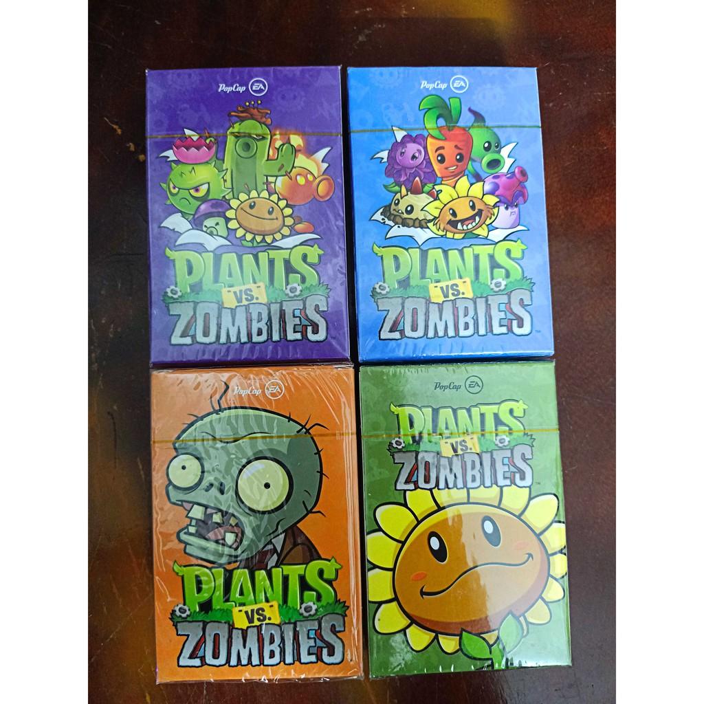 (TÍM) Bộ bài Tây Plants VS Zombies , bộ Tú người cây và quái vật 54 lá in hình anime manga dễ thương siêu độc đáo