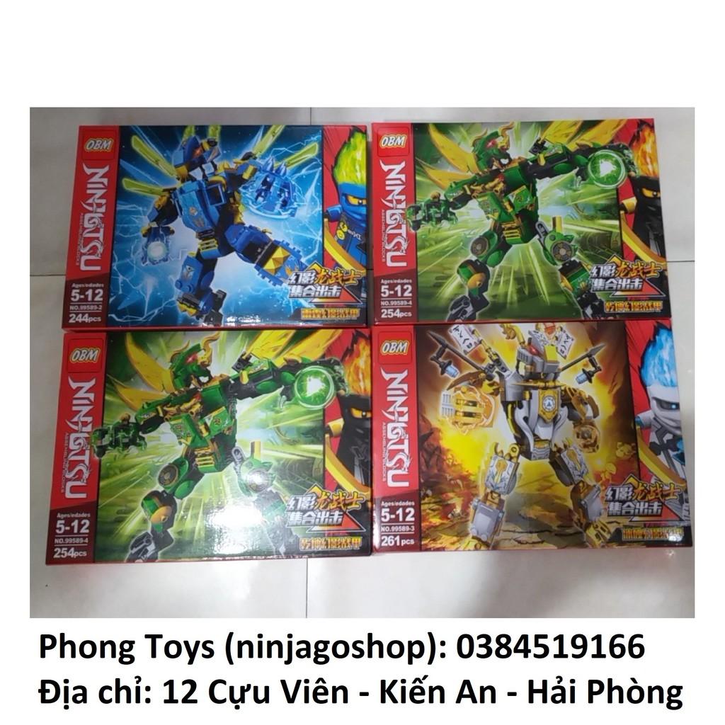 Lắp ráp xếp hình lego ninja 99589: Chiến binh Ninja 261 chi tiết