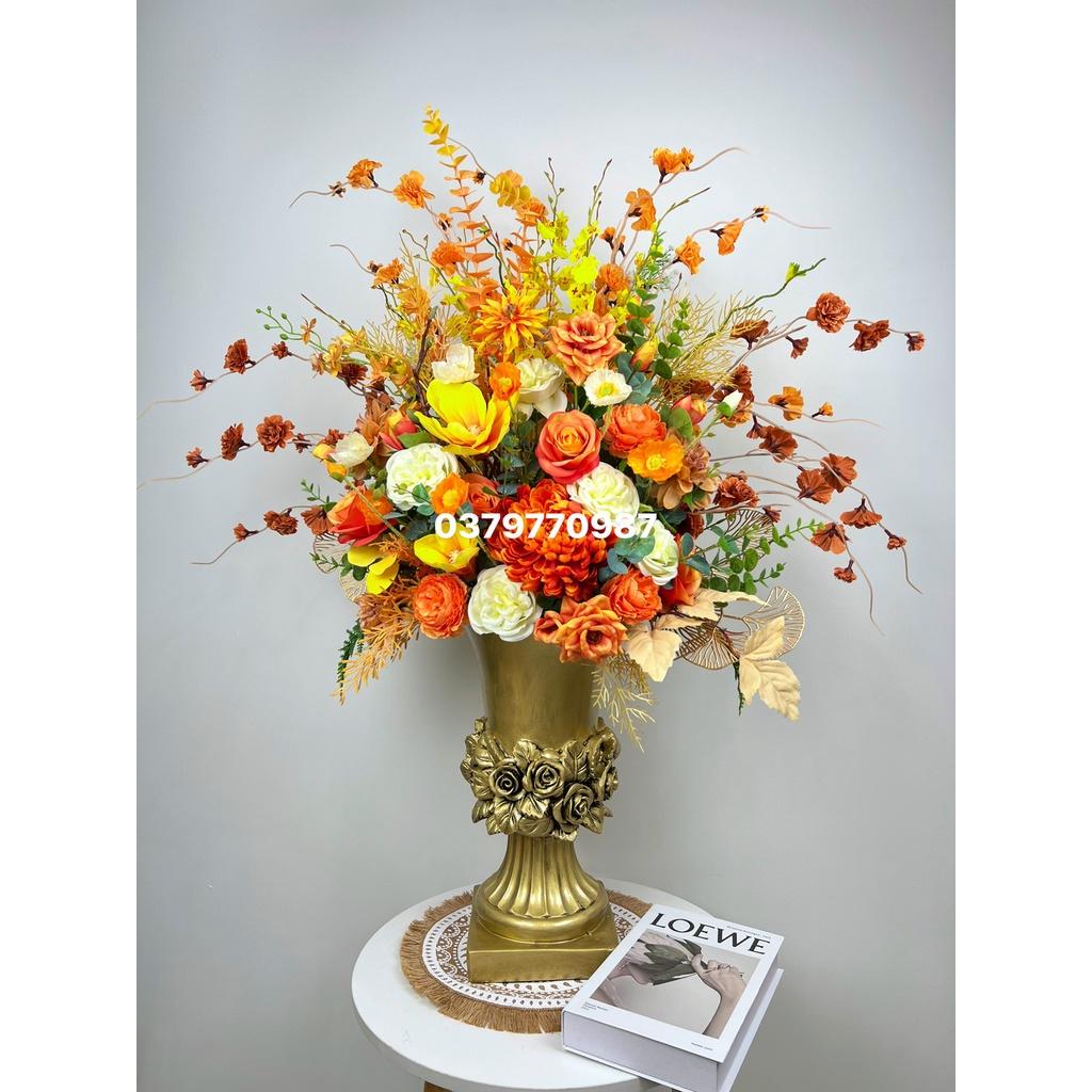 Bình hoa lụa-hoa decor đẹp