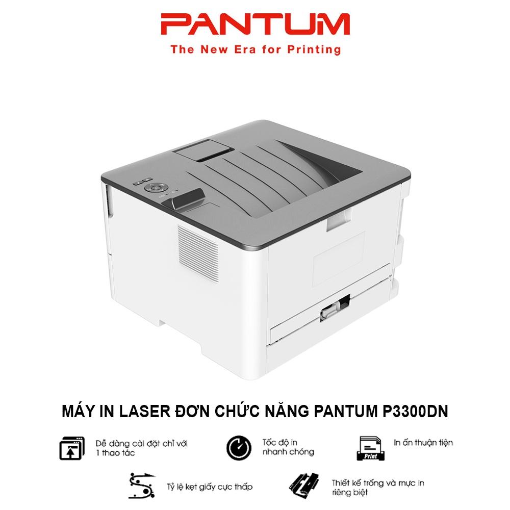 Máy in Laser đơn chức năng PANTUM P3300DN, in qua mạng LAN, đen trắng, tốc độ cao, khổ giấy A4, tự động đảo mặt (Hàng chính hãng)