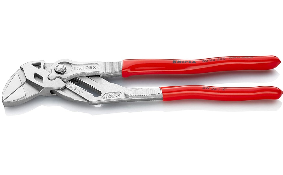 Kìm Mỏ Lết Knipex 86 03 250 mở ốc đến 52mm, tay cầm đỏ mạ chrome