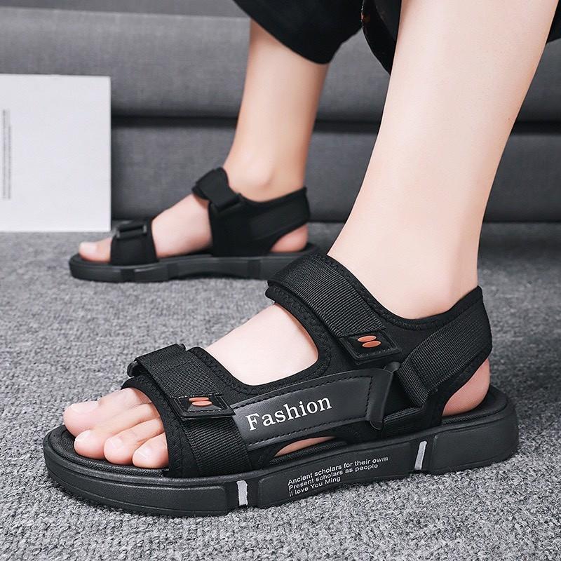 (Có 2 Mau) Giầy Sandal nam - Dép quai hậu học sinh Fashion 2 quai mới 2021 mềm mại cực thích