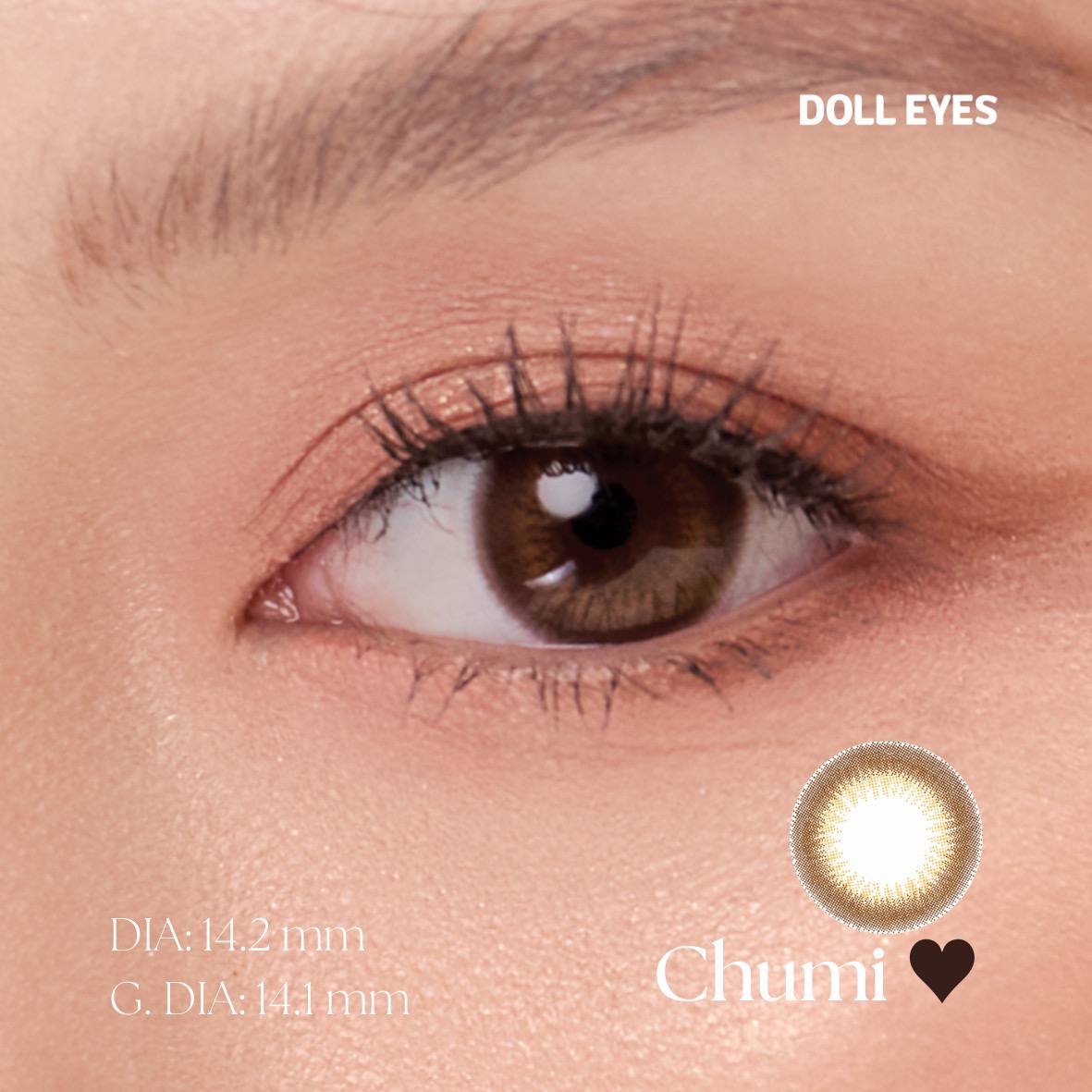 Kính áp tròng DOLL EYES Chumi 14,2mm - Ready For Love Collection