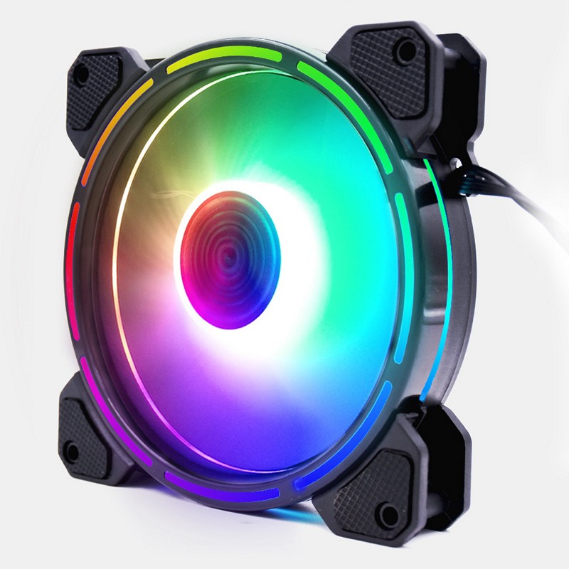 Combo 2 Quạt Led RGB Coolmoon Light wheel