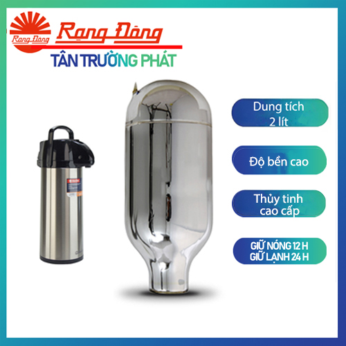 Ruột phích 2 lít Ruột phích cần bơm 2045ST1.E Giữ nhiệt nóng lạnh Chất liệu thủy tinh cao cấp An toàn khi sử dụng RF 2045ST1.E