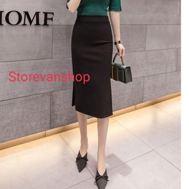 Chân váy bút chì dáng dài hàng thiết kế cao cấp ️chất liệu vải nhập có độ co giản tốt Shop váy công sở Bigsize BC0002