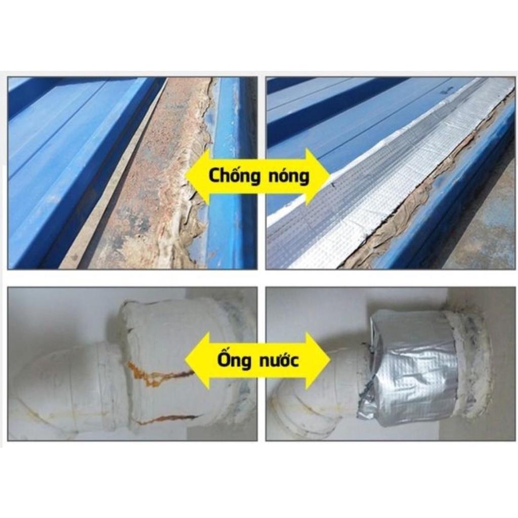 Cuộn 5 Mét Băng Keo Dán Rộng 5cm/10cm, Miếng Dán Siêu Dính, Miếng Chống Thấm Nước, Keo Chống Dột, Siêu Dính