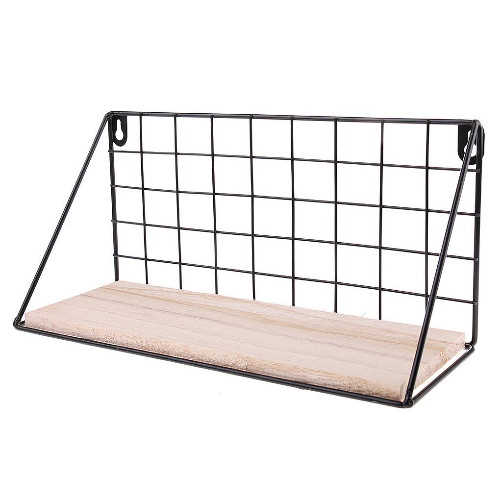DIY Wall Mount Metal Wire Rack Holder For Home Kitchen Storage Shelf 3pcs
