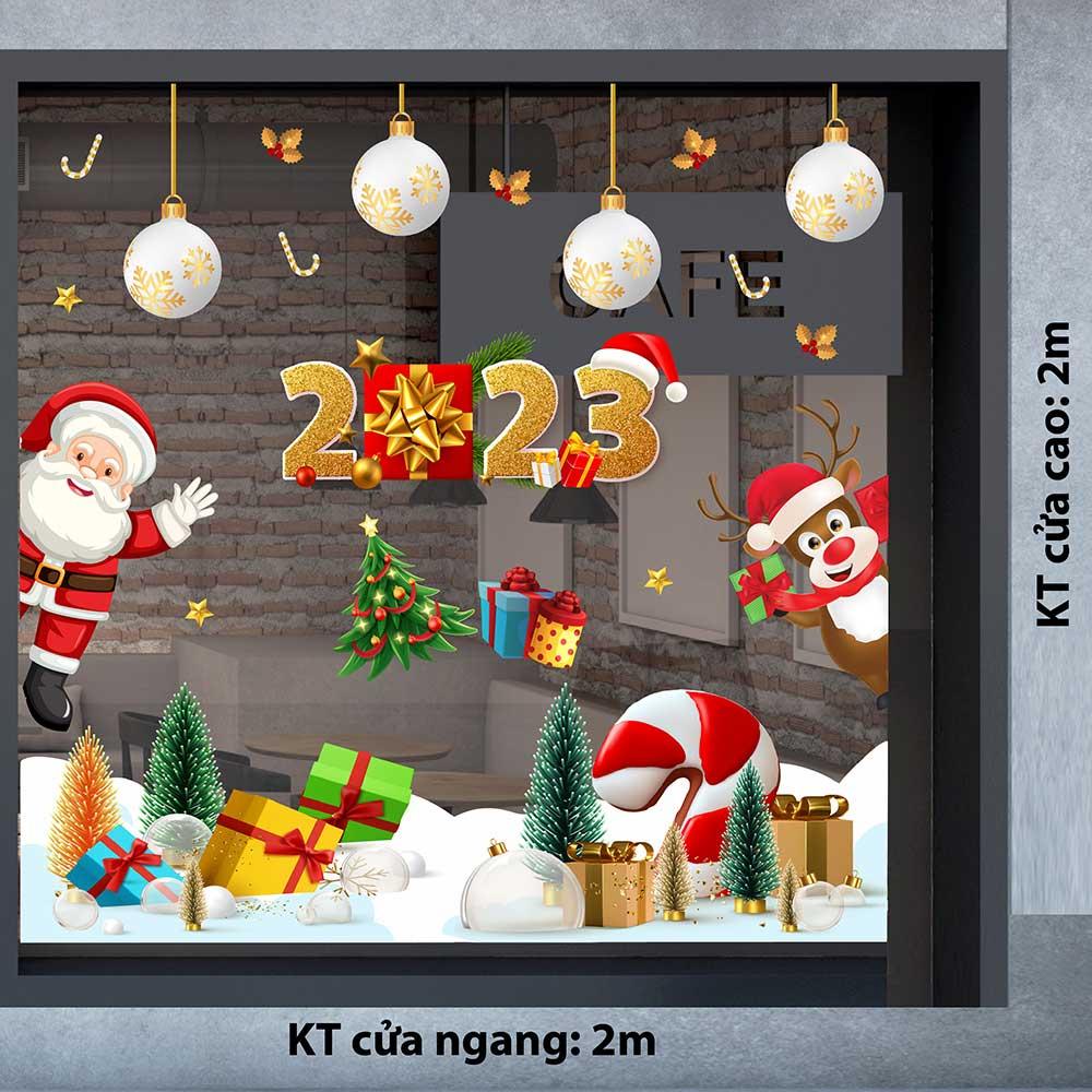 DECAL TRANG TRÍ GIÁNG SINH 2023 COMBO SỐ 13