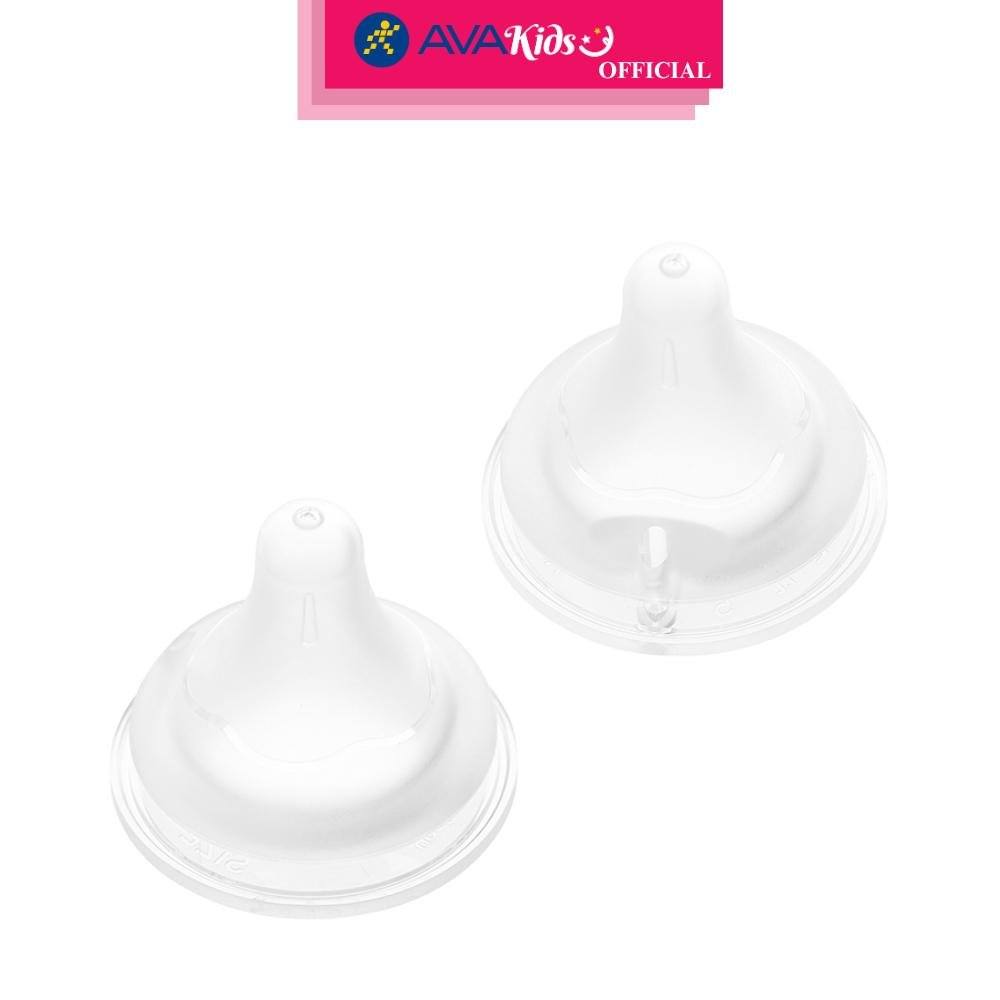 Bộ 2 núm ti Pigeon siêu mềm Plus WN3 cổ rộng phiên bản Nhật size LLL (từ 15 tháng) - Hàng Chính Hãng