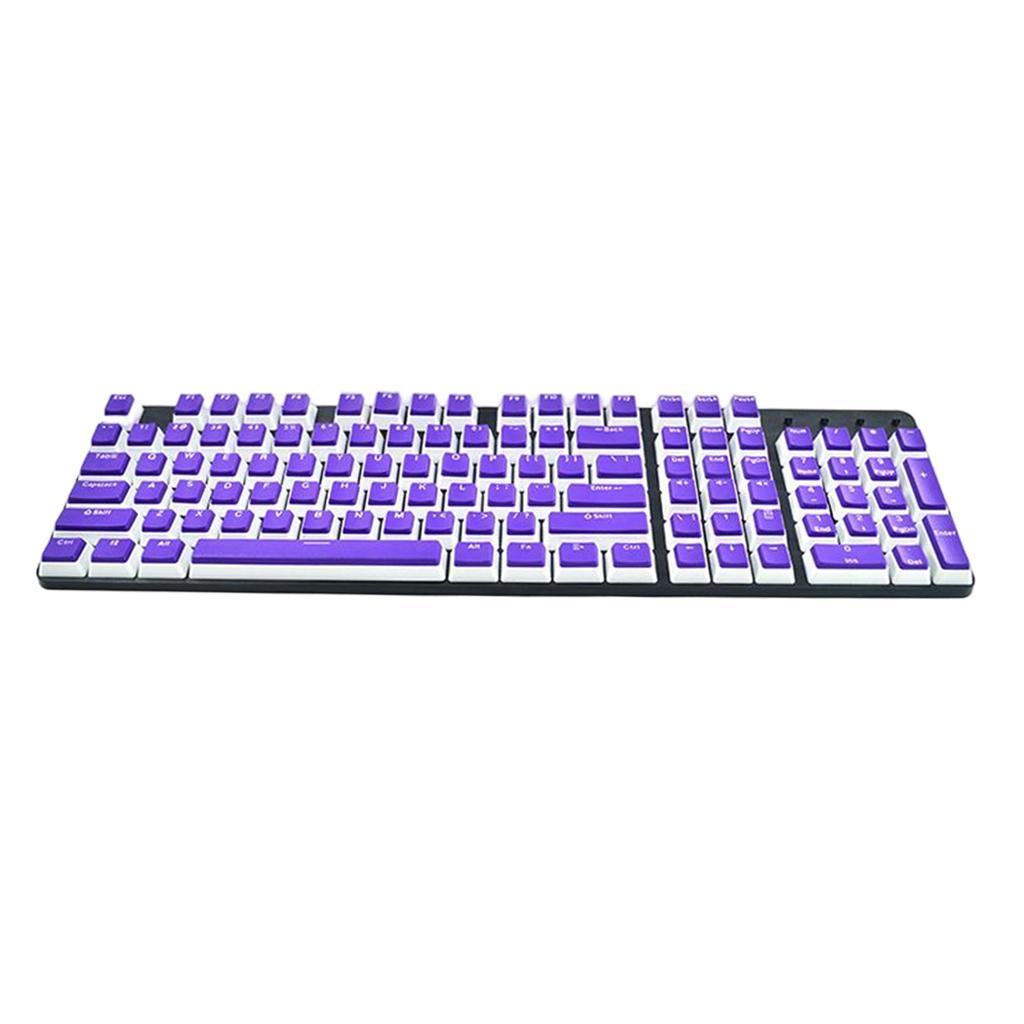 Pudding Keycaps Set 104Keys Doubleshot for Office Home Gaming Typing