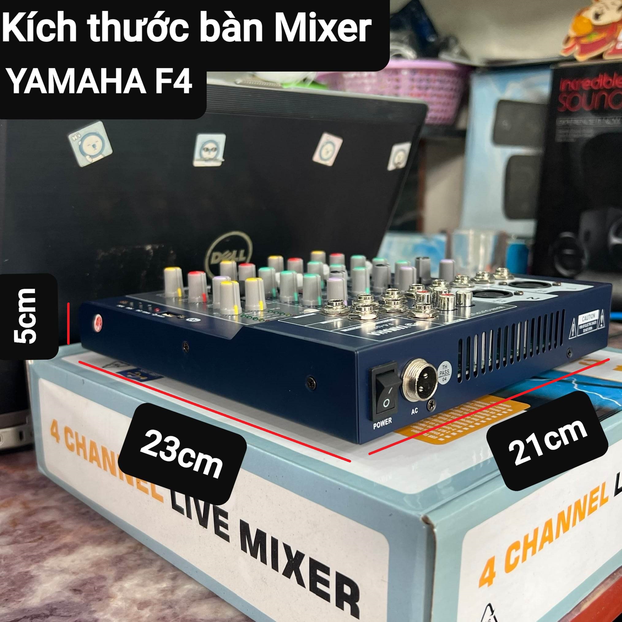 Bàn Mixer YAMAHA F4-USB: Có Bluetooth, USB.. Phù hợp mọi loại dàn hát karaoke, hát thu âm, hát Livestreams...