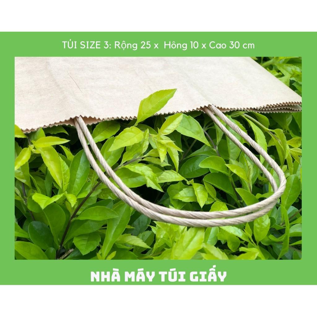 10 Chiếc Túi xi măng - Kraft màu nâu đựng quà Size 3: 25x10x30 CÓ QUAI