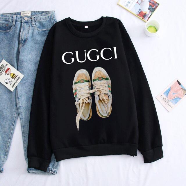 Áo Sweater in hình đôi giày, áo sweater nam nữ Unisex nỉ dài tay cổ tròn