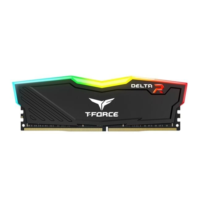 Ram máy tính Team T-Force Delta LED RGB [ĐEN] 8GB DDR4 3200MHz - Hàng chính hãng Viễn Sơn phân phối