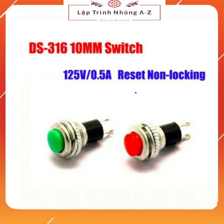 [Lập Trình Nhúng A-Z][140] Nút Nhấn Nhả - Nút Reset 10mm DS-314