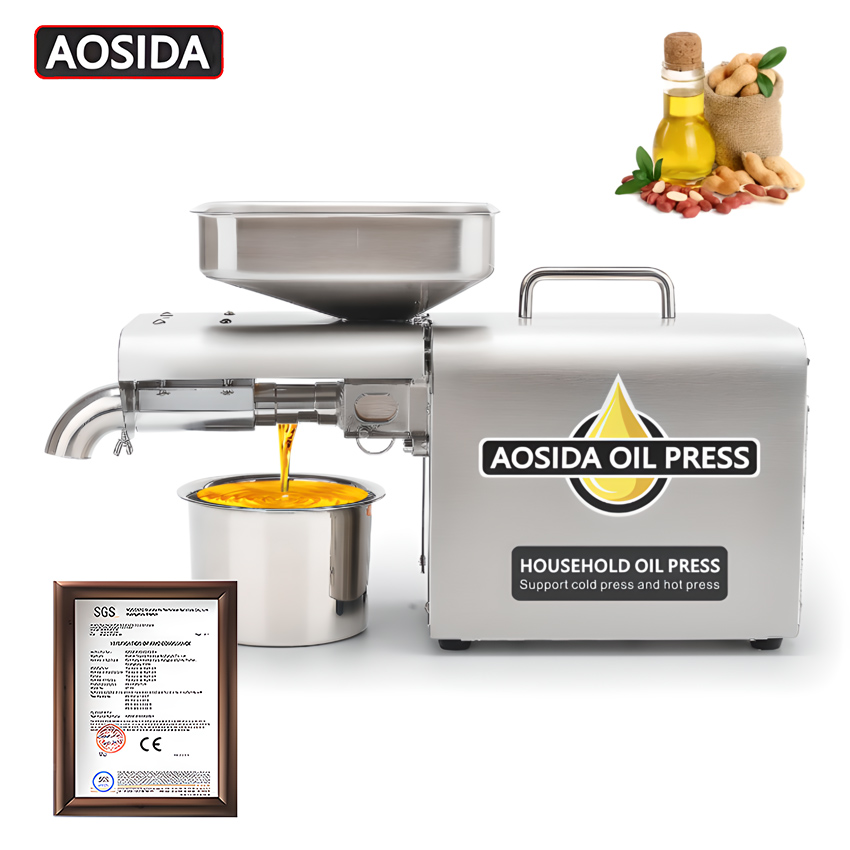 Máy ép dầu thực vật nóng và lạnh thương hiệu cao cấp AOSIDA 888A - Công suất cực đại: 1000W - Hàng Nhập Khẩu
