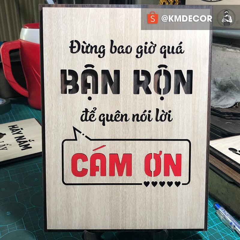 Tran gỗ TBIG - Tạo động lực mẫu câu "đừng bao giờ quá bận rộn để quên nói lời cám ơn"