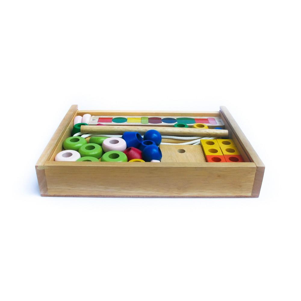Đồ chơi gỗ Xếp hình chuỗi hạt | Winwintoys 63162 | Phát triển trí tuệ và phân biệt màu sắc | Đạt tiêu chuẩn CE và TCVN