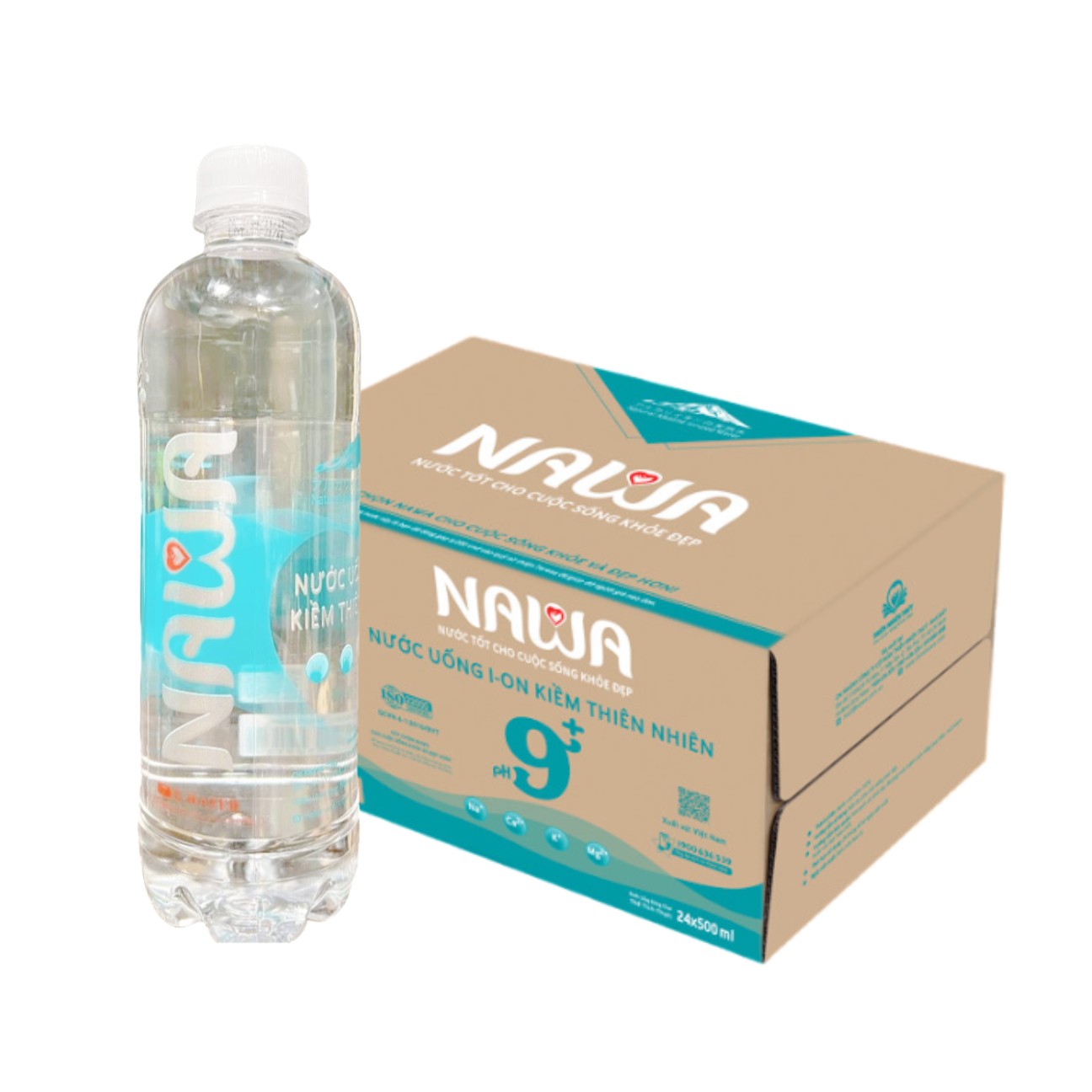 Nước ION Kiềm Thiên Nhiên NAWA chai 500ml