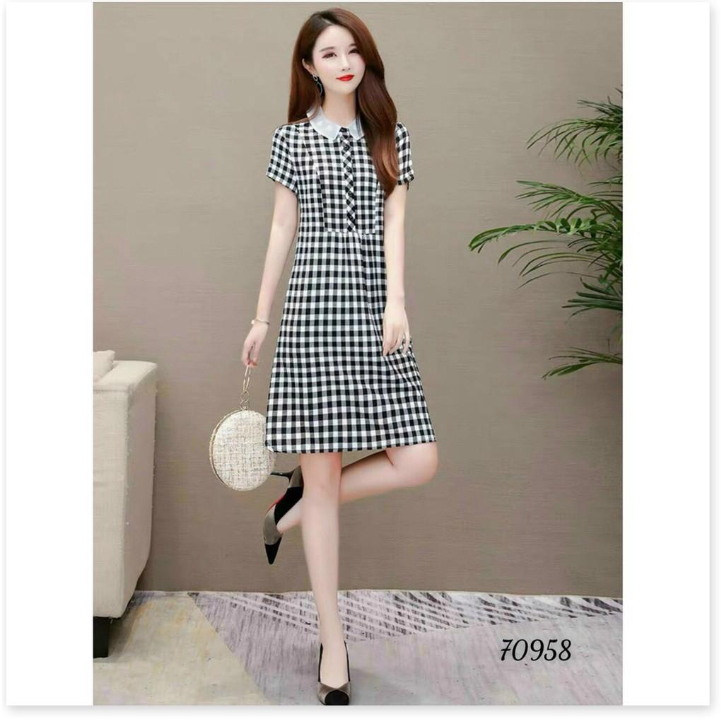 ĐẦM LỤA CARO DÁM SUÔNG THÍCH HỢP CHO CÁC BAN NỮ ĐI DỰ TIỆC,ĐI CHƠI.... MẪU MỚI NHẤT HIỆN NAY