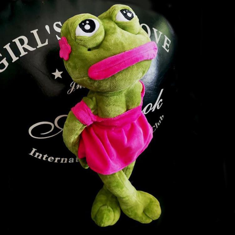 45cm Sad Frog Plush Toy Soft Stuffed Pillow Magic Expression Pepe The Sad Frog Animal Plush Doll - Móc khoá 12cm A