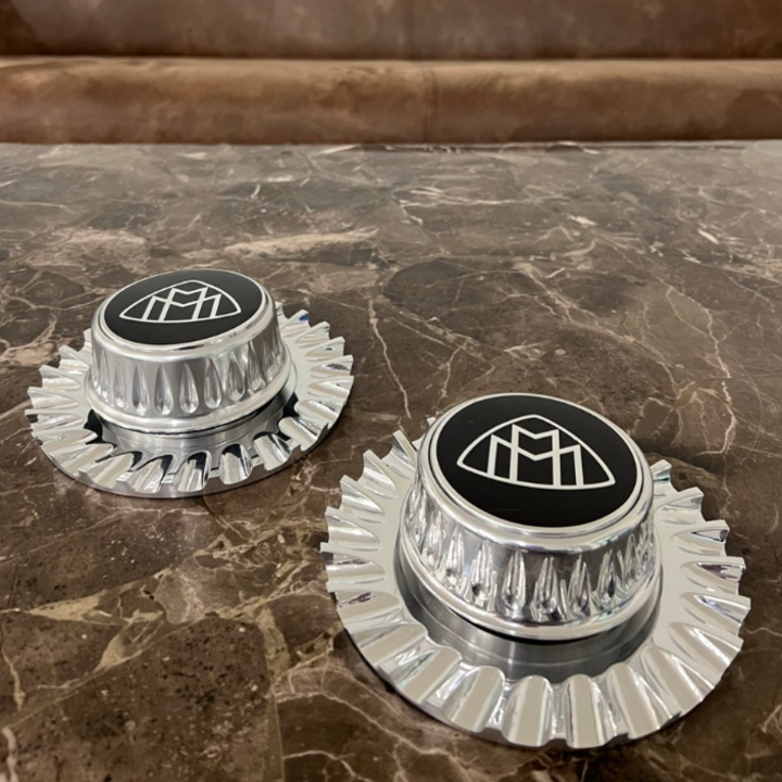 Logo chụp mâm, ốp lazang bánh xe ô tô Maybach BC-012 - Hợp kim nhôm cao cấp