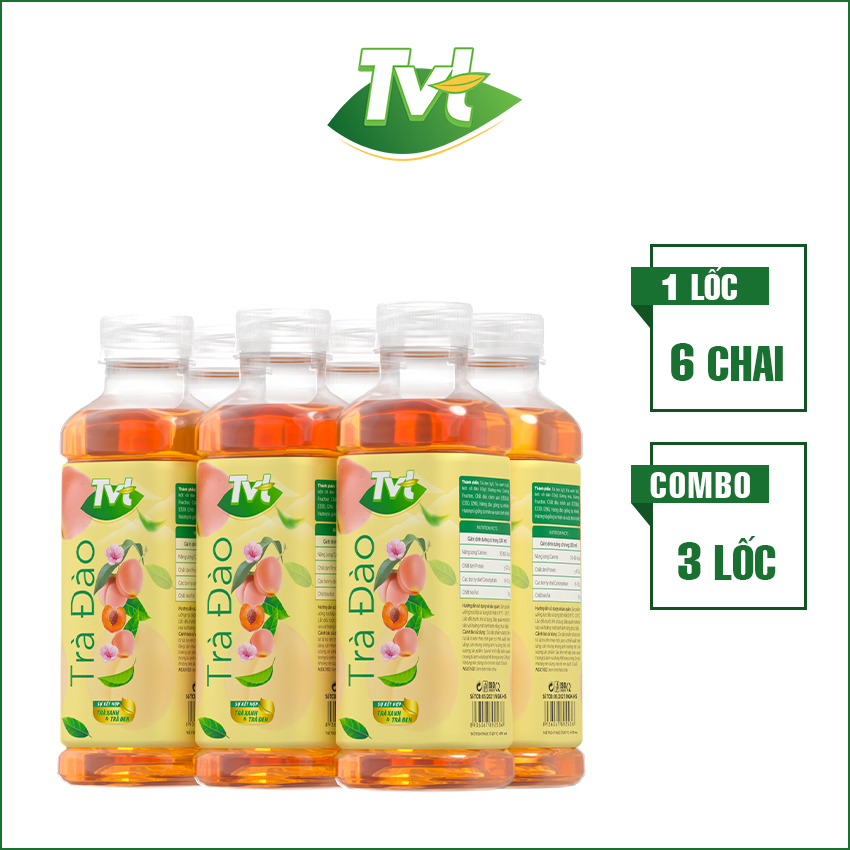Trà Đào TVT tinh chất trà xanh, trà đen, chống oxy hóa, thanh nhiệt giải phóng độc tố cơ thể