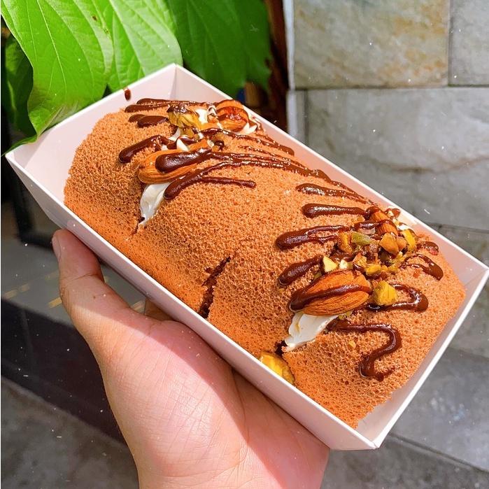 100 Hộp Giấy Chữ Nhật Trắng Đựng Bánh - Nắp Trong - E1985