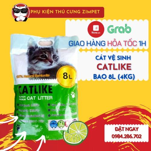 Bao 8L 4kg - Cát Vệ Sinh Catlike khử mùi và vón cực tốt - Cát vệ sinh cho mèo Catlike siêu tiết kiệm