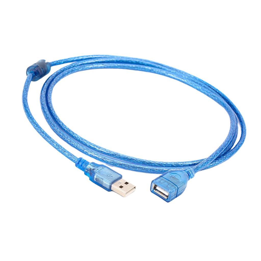 High Speed USB 2.0 Extension Cable Transparent Male To Female Cord