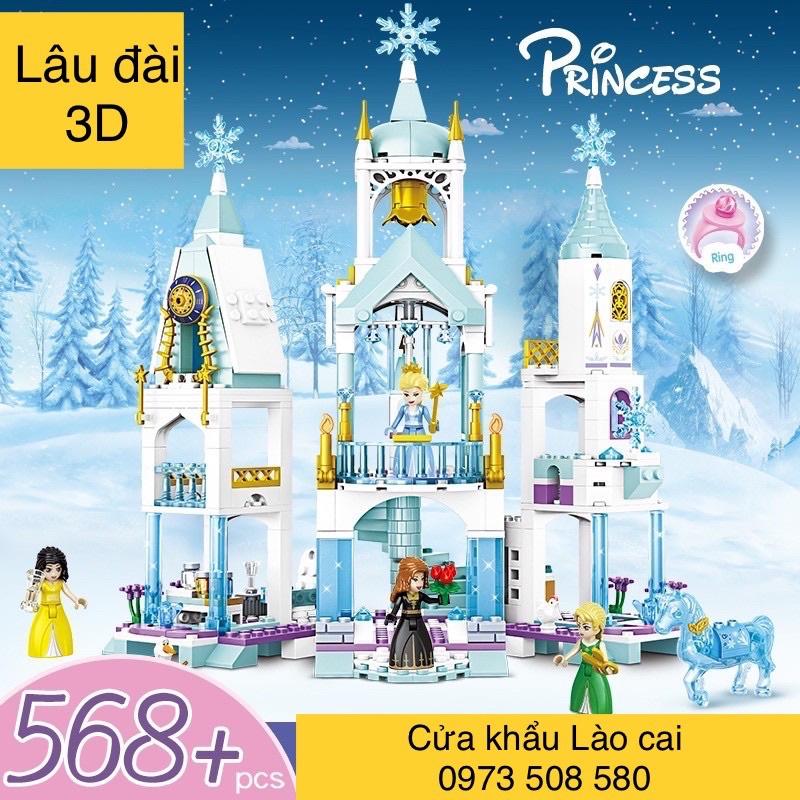 lắp ghép lâu đài băng giá 568pcs