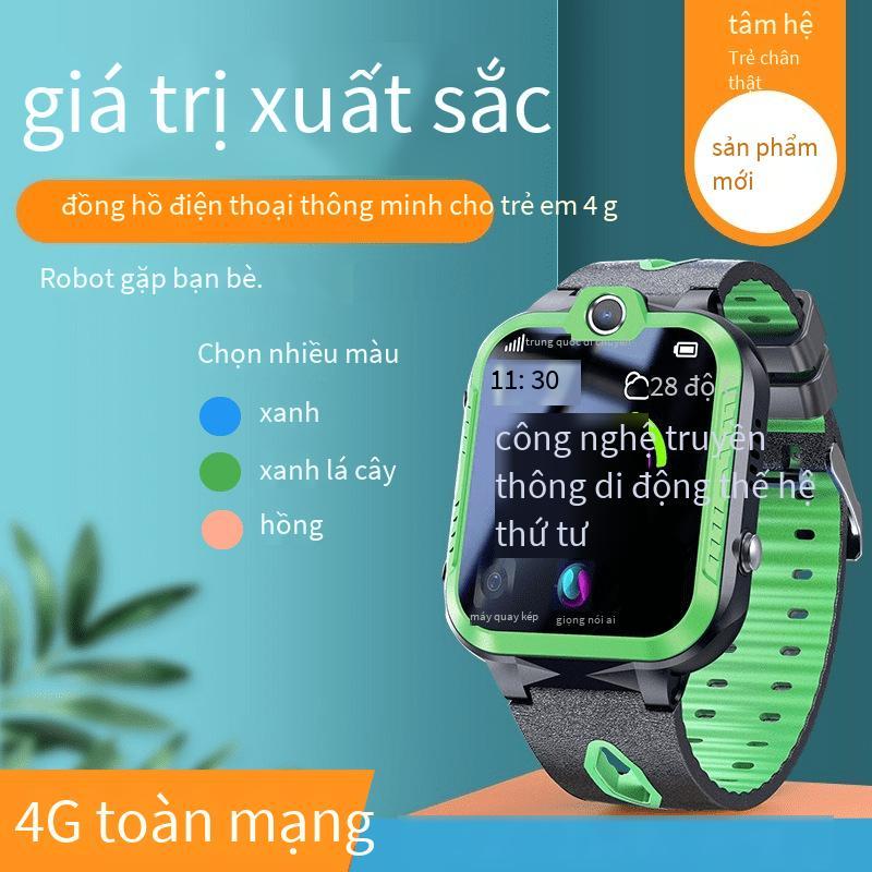 Phong cách mới nhất 4G đầy đủ Netcom đồng hồ thông minh dành cho trẻ em xem video cuộc gọi điện thoại đồng hồ định vị camera âm nhạc đồng hồ thông minh