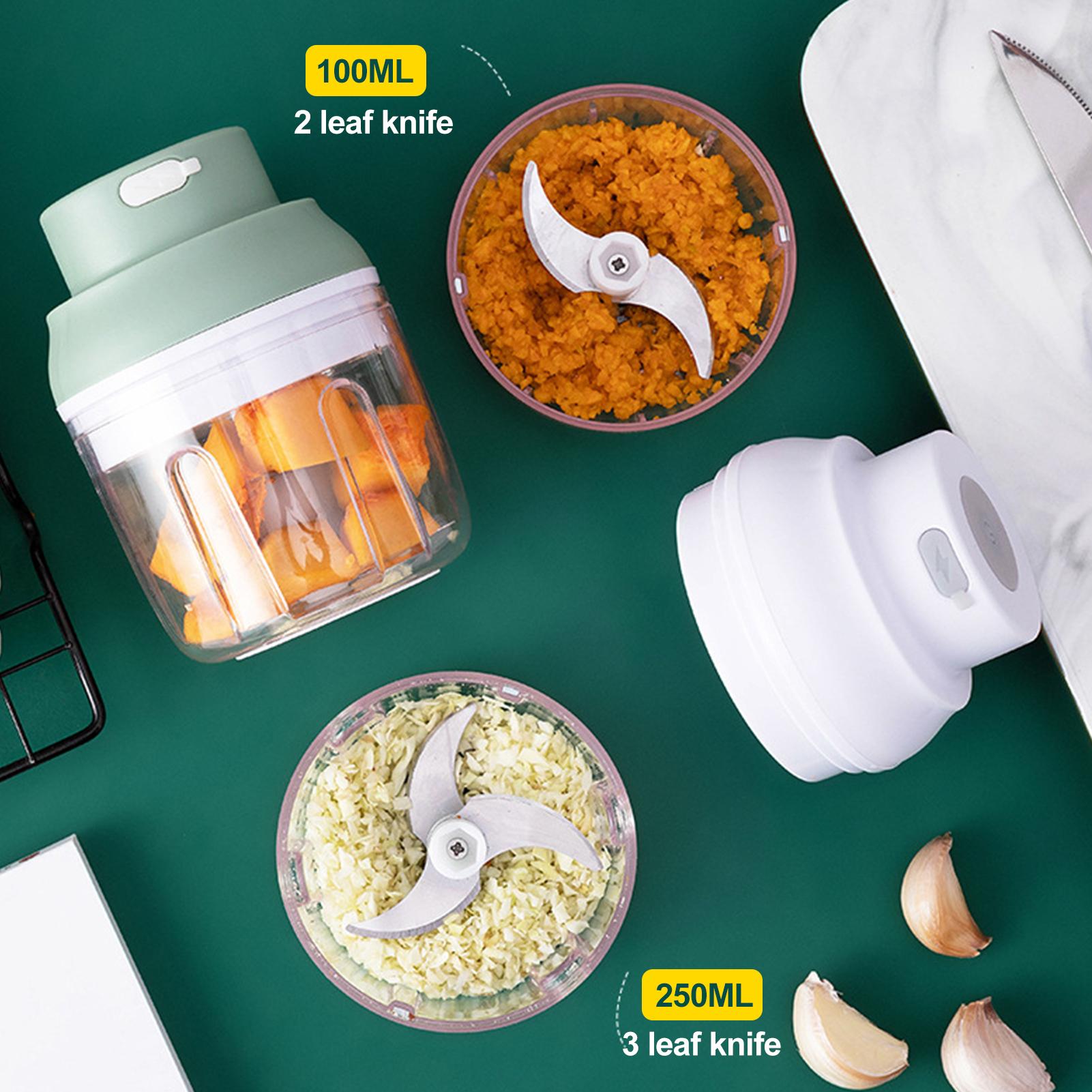 Máy xay tỏi điện mini không dây, băm nhuyễn thực phẩm đa chức năng có cổng sạc USB