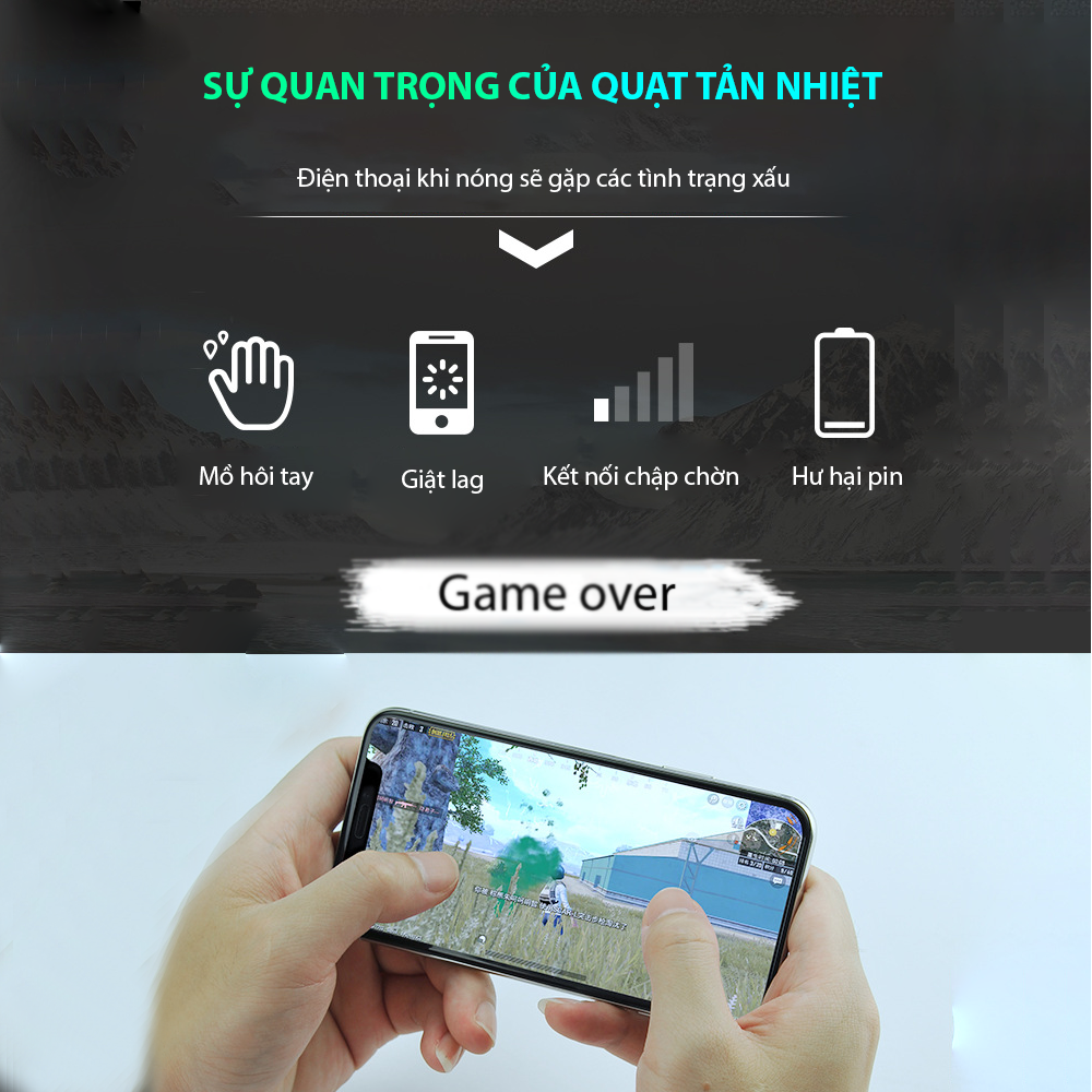 Quạt tản nhiệt điện thoại SIDOTECH FL05 Version 5 gaming phiên bản 2021 pin sạc 700mAh Led RGB tốc độ 6000 vòng/phút độ mở rộng 66-84mm làm mát cực nhanh cho khi chơi game mobile bị nóng - Hàng chính hãng