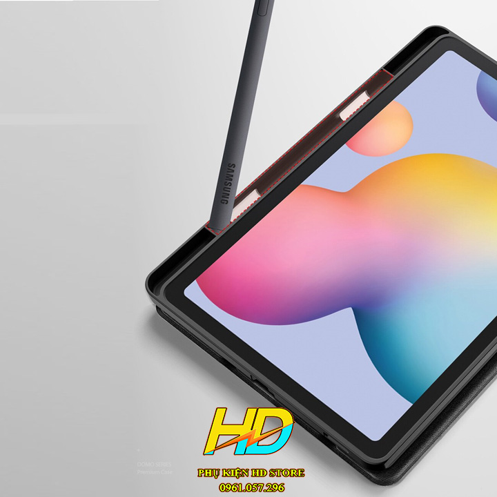 Bao Da Dành Cho SamSung Galaxy Tab S6 Lite P610/P615 Hiệu Dux Ducis DOMO Cao Cấp, Có Ngăn Đựng Bút Tiện Lợi - Hàng Chính Hãng