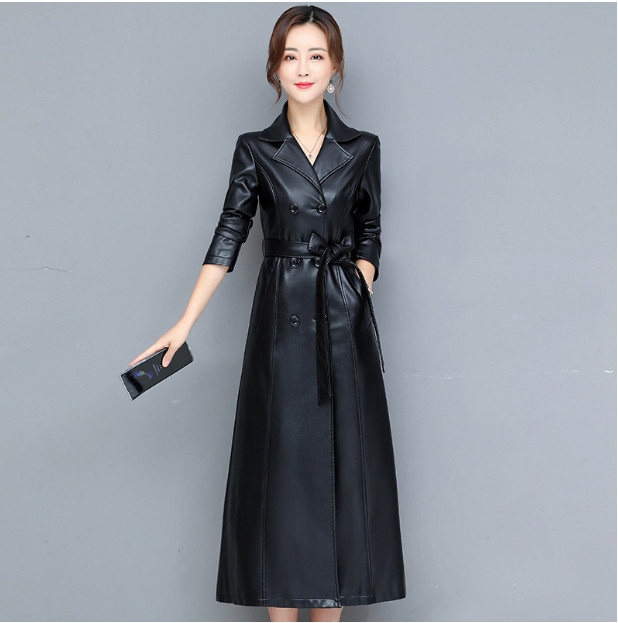 Áo Khoác Da Nữ Dáng Dài Eo Thon Sang Chảnh KD20 - Hàng Quảng Châu Cao Cấp