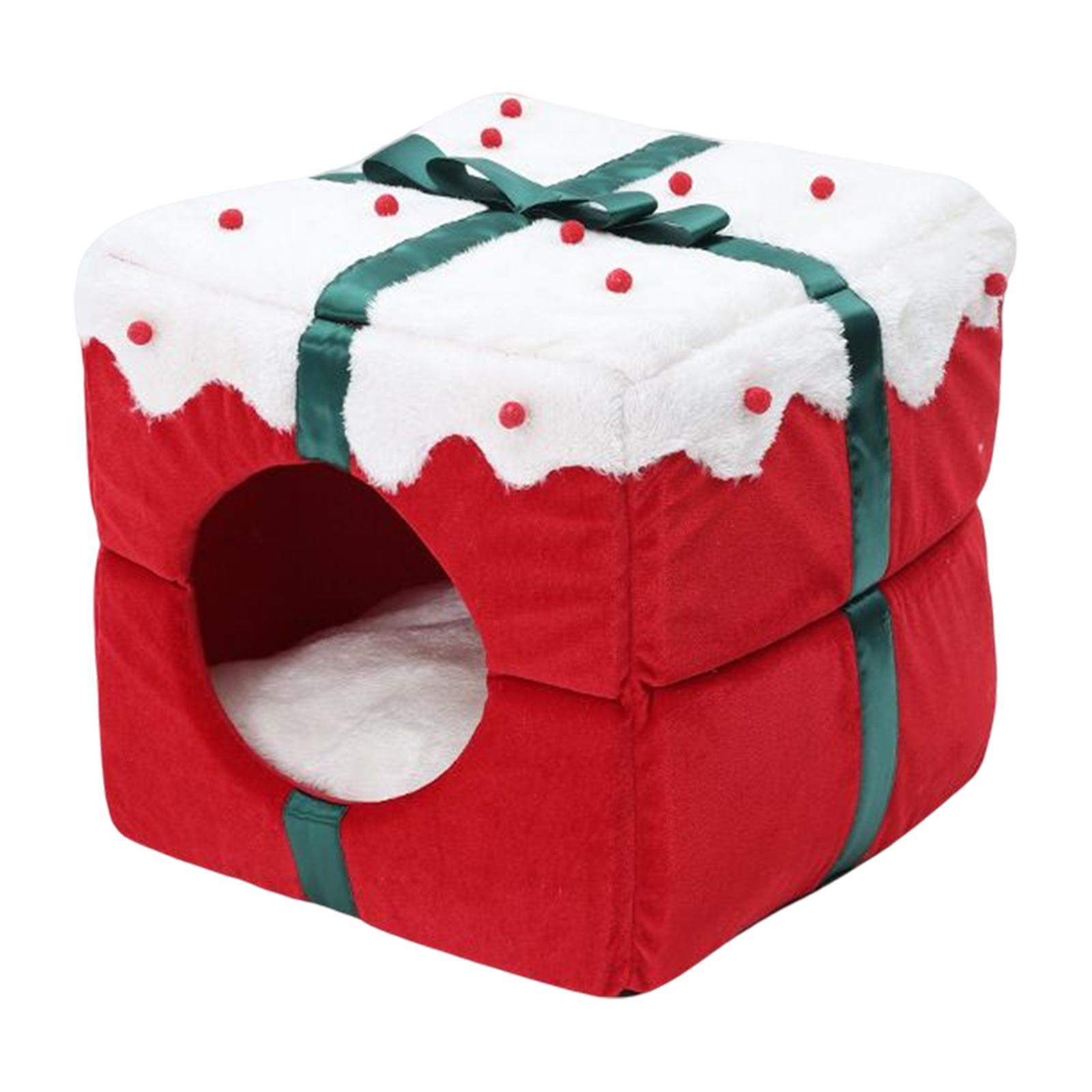 Cave House Kennel Cozy Nest with Washable Cushioned Pillow Cat Beds