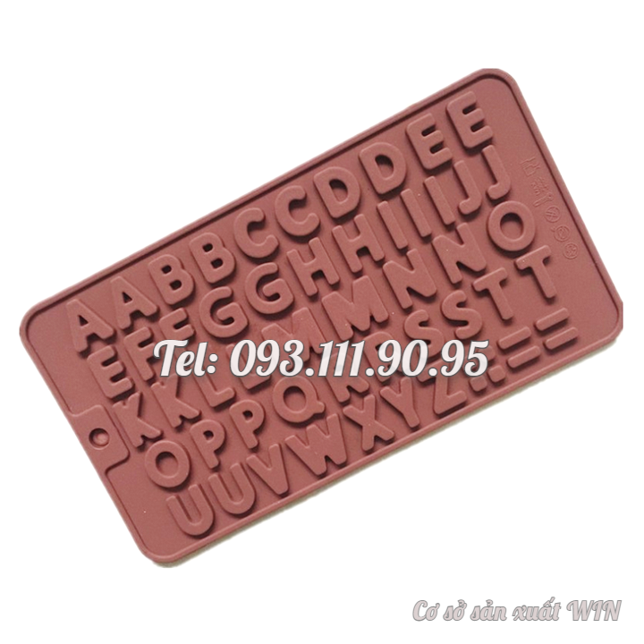 Khuôn silicon làm rau câu, socola chữ cái in hoa – Mã số 1606