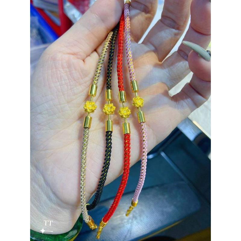 VÒNG TAY XỎ CHARM HẠT ĐÁ LU THỐNG