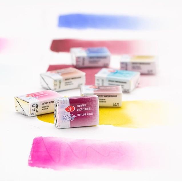 Màu nước và màu nhũ White nights pan lẻ dạng nén 2.5ml & tube 10ml
